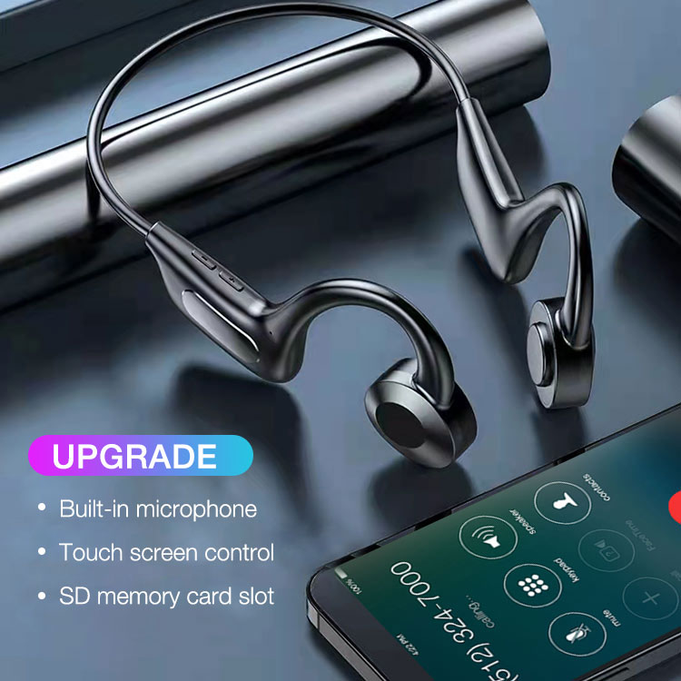 PAY DAY SALE 45% OFF - One year warranty 2024 Upgrade bone conduction stereo bluetooth earphone - Built-in microphone & SD card support